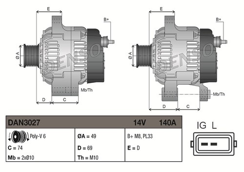 Denso generator für - generator, bmw